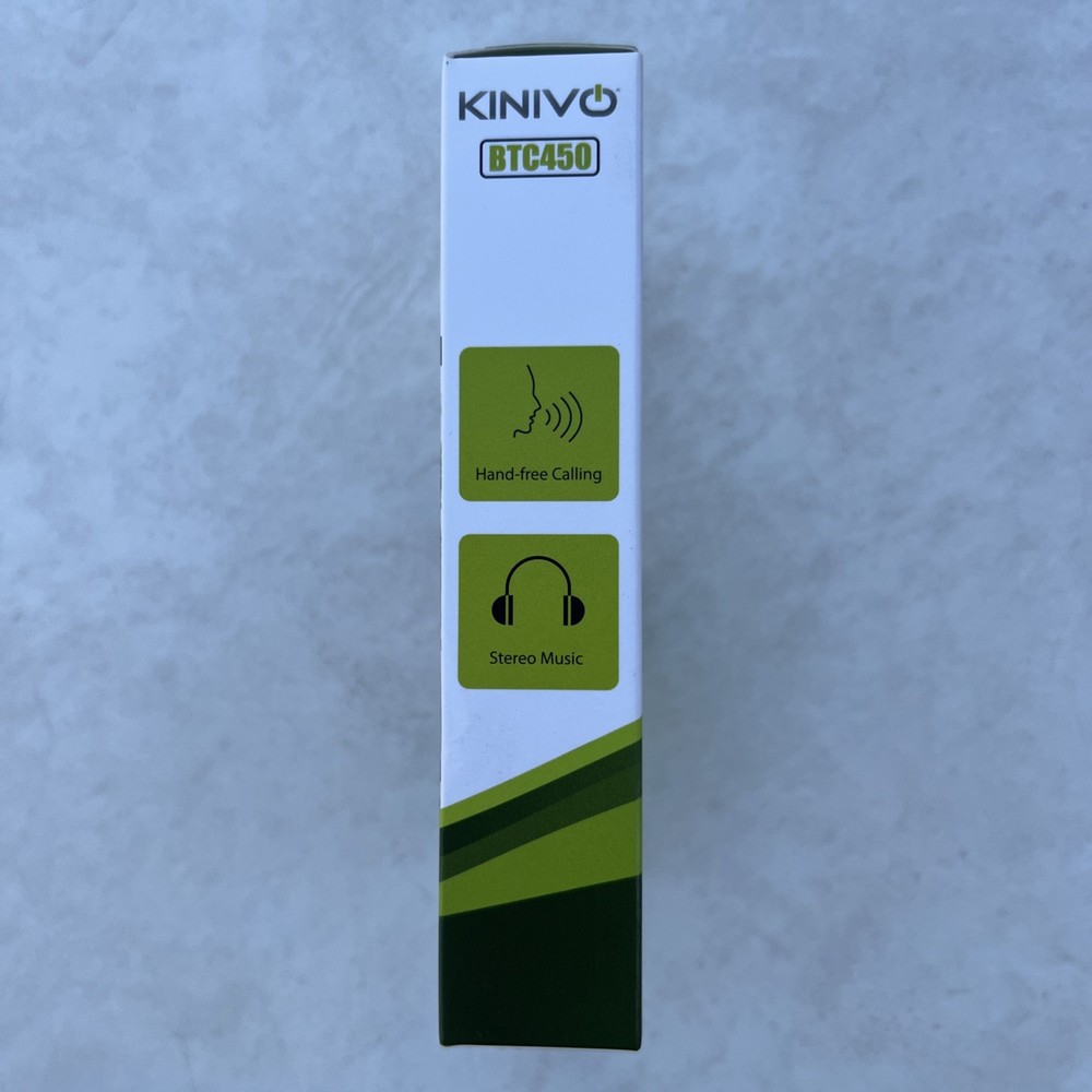 Kinivo BTC450 Bluetooth Car Kit (Hands-Free, AUX Bluetooth Adapter) Sealed Box