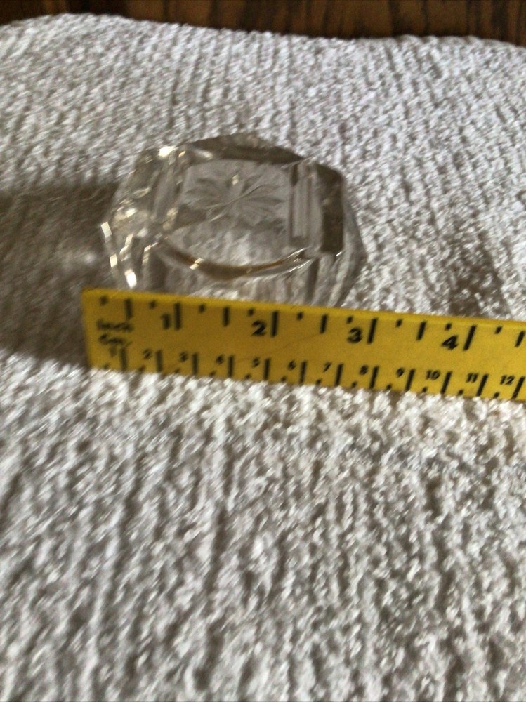 Master Salt Cellar Dip Cut Glass Diamond Pattern Starburst