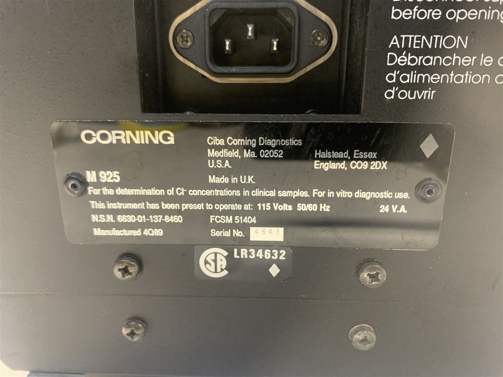 CORNING CHLORIDE ANALYZER 925
