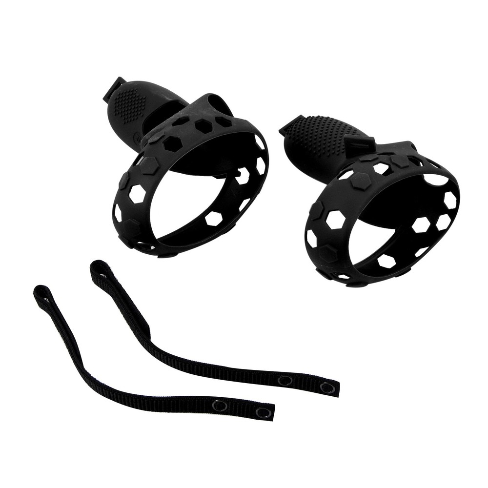 2Pcs Handle Grip Cover Silicone+Nylon Strap For Oculus Quest 2 VR Controller g