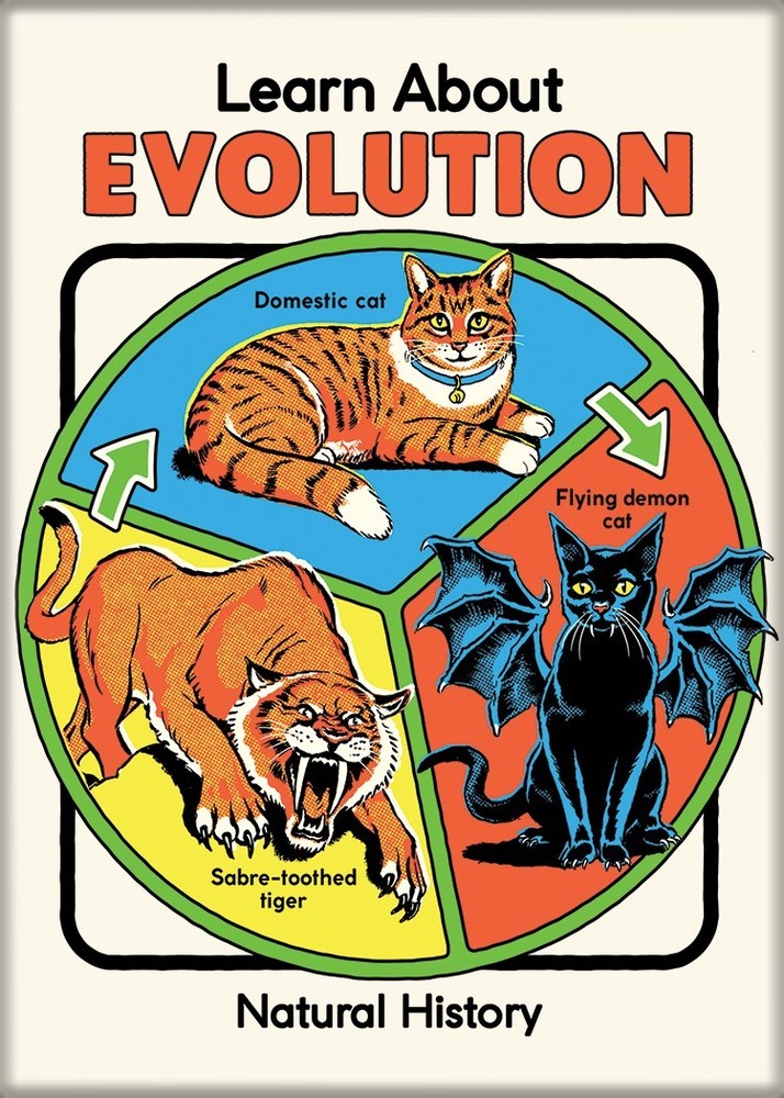 STEVEN RHODES LEARN ABOUT EVOLUTION MAGNET 2.5” X 3.5” NEW