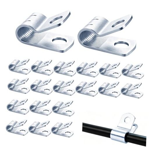 20 Pack Guide Clamps for Engine Throttle Metal Throttle Cable Clamp with