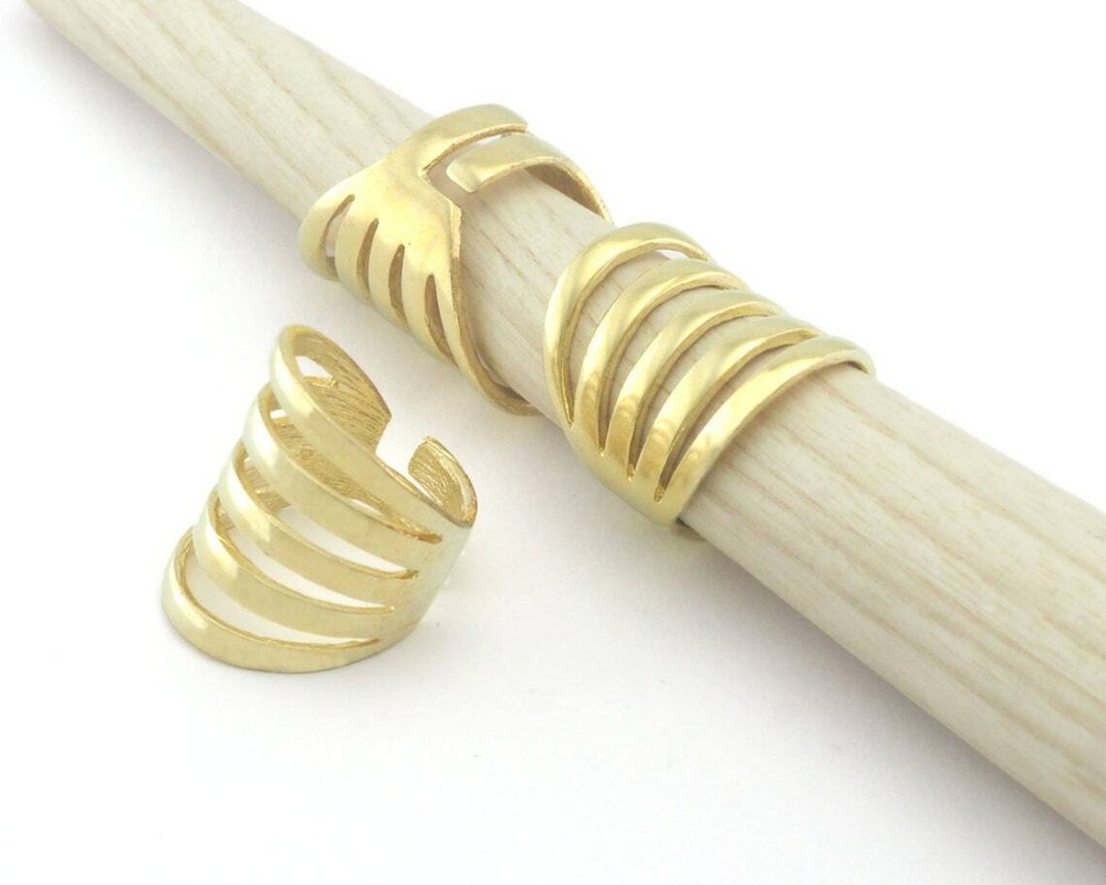 Statement Adjustable Band Ring Raw brass (5 - 9US inner size) 4326