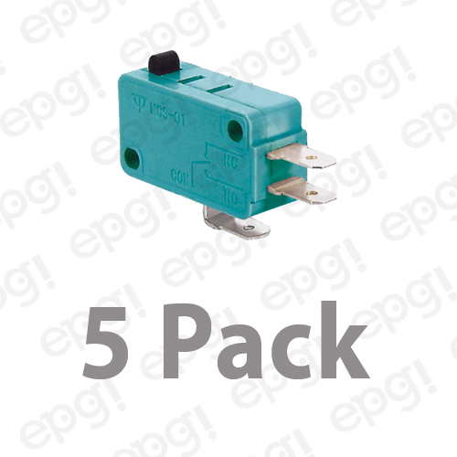 5 PACK - NORMAL OPEN/NORMAL CLOSED STANDARD MICROSWITCH 10A-125V #MSW01G-5PK