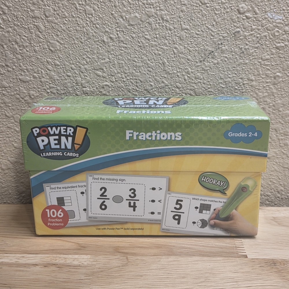 Power Pen Learning Cards: Math Fractions (Grades 2-4) NEW
