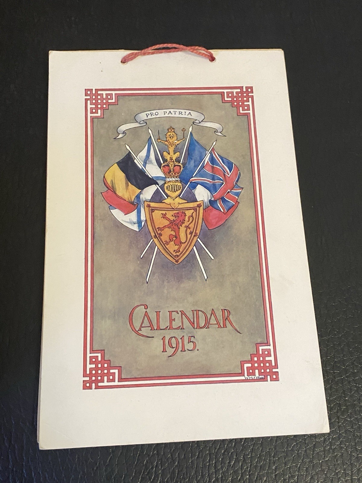 1915 BRITISH WWI WAR CALENDAR FOR SAILORS SOLDIERS CHRISTMAS FUND QUOTATIONS