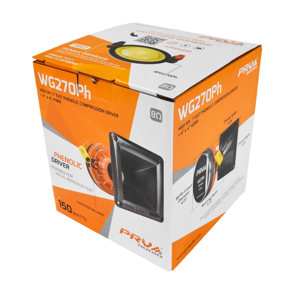 PRV Audio WG270Ph 1" Pro Audio Compression Horn Driver