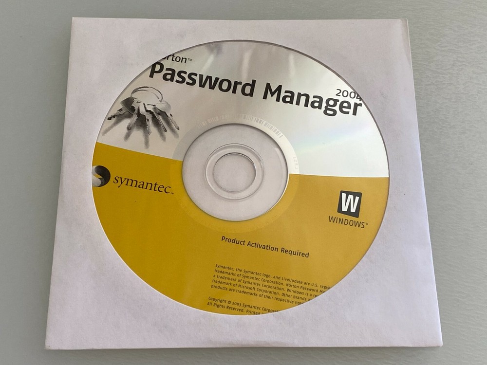 Symantec Norton Password Manager 2004 for Windows