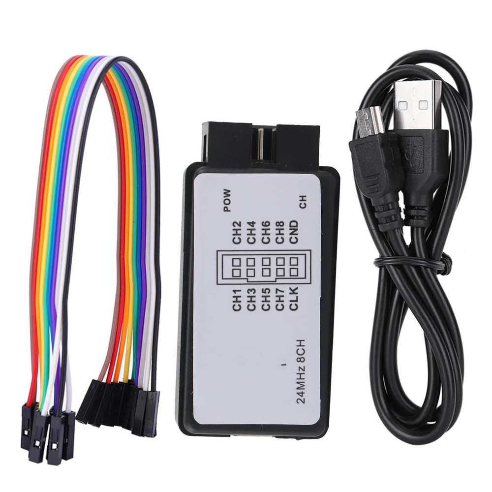 24MHz Logic Analyzer Device USB Mini Digital Pocket Size 8 Channel Input