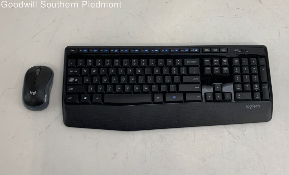 Logitech K345 Wireless Keyboard M185 Mouse Bundle with Dongle - Tested (#M97X7M)