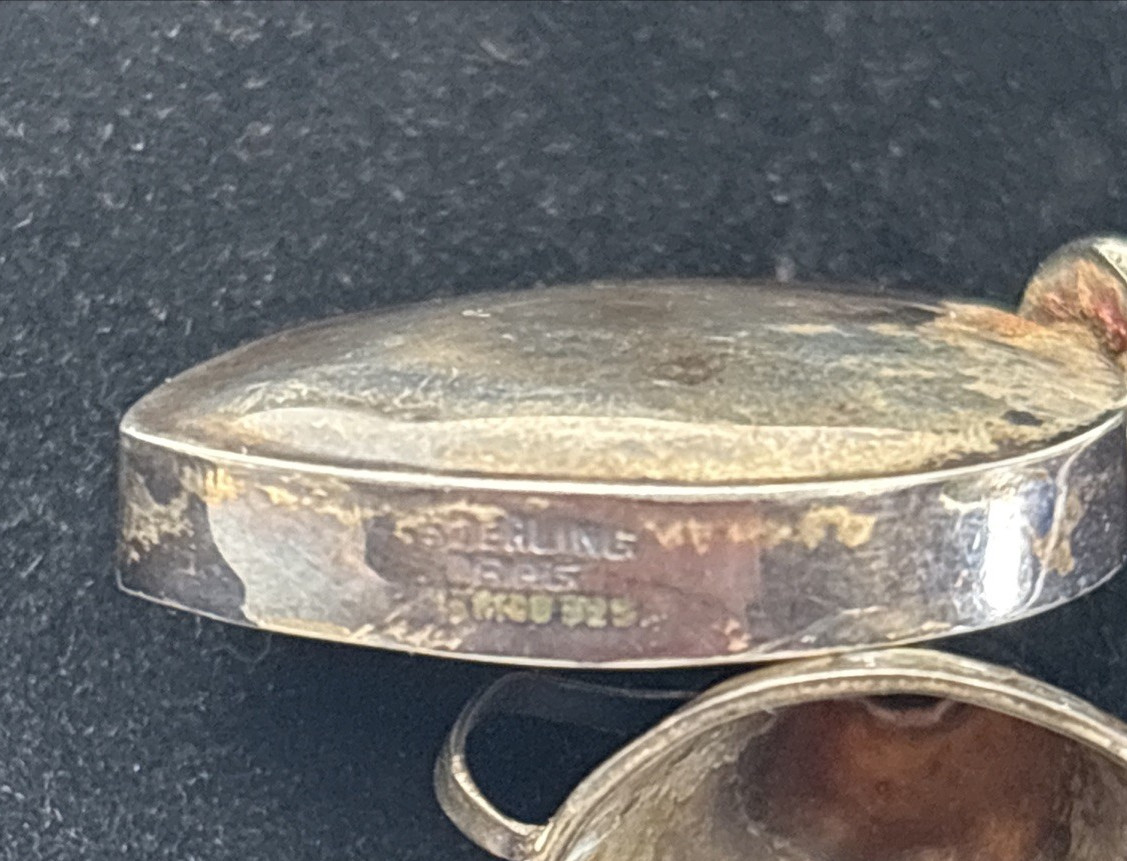 Vintage Sterling Silver Mexico Perfume Bottle and Funnel w/ MOP - 6 gr