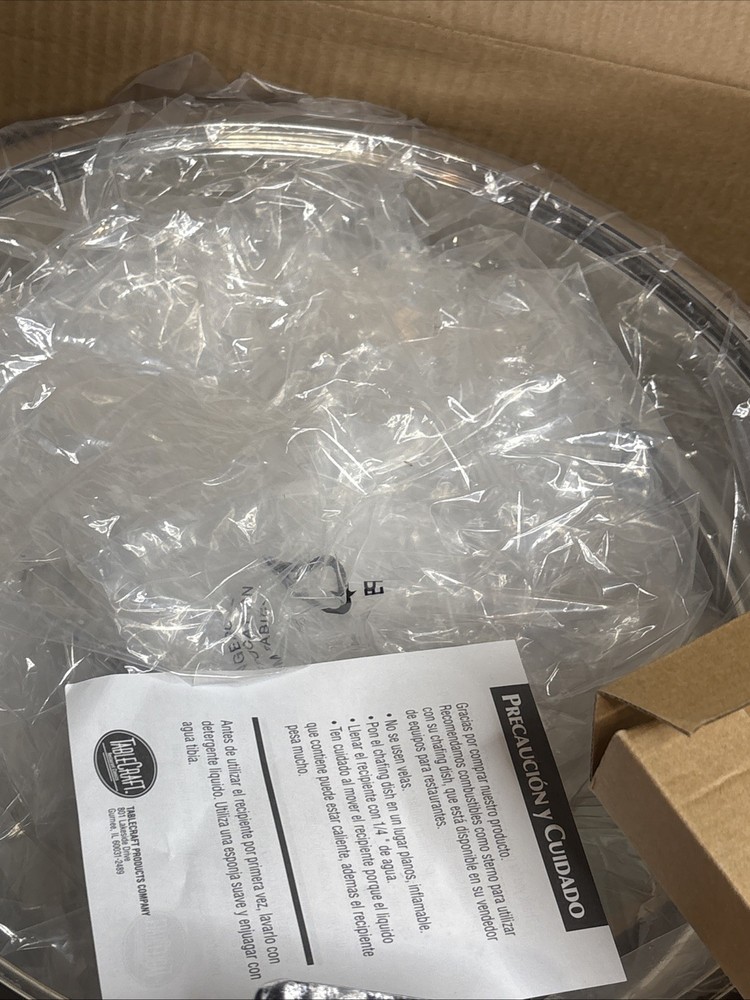 Tablecraft Party Essentials 6 Quart Round Chafing Dish Open Box New