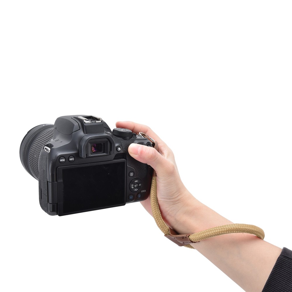 Khaki Adjustable Camera Hand Wrist Strap For Digital SLR Camera Quick