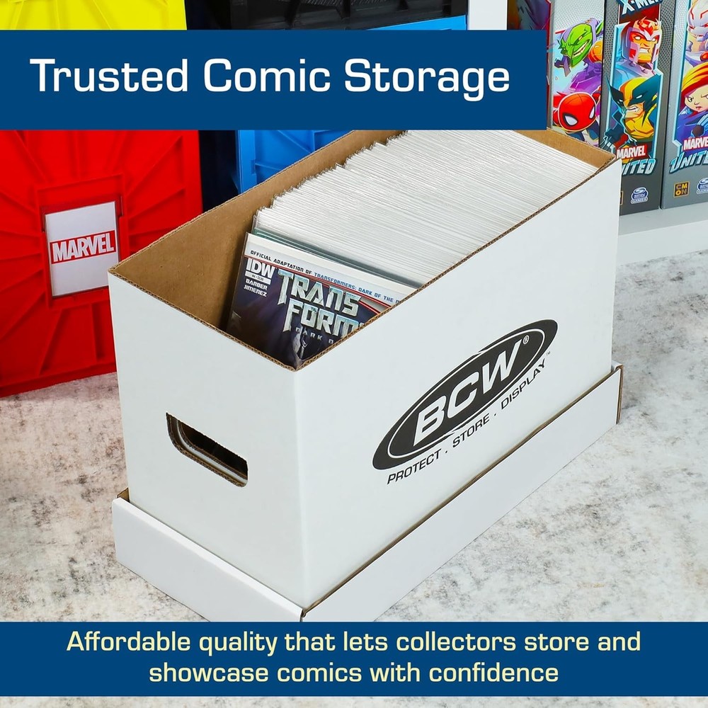 BCW Short Comic Storage Box 10 Pack Durable 200 lb