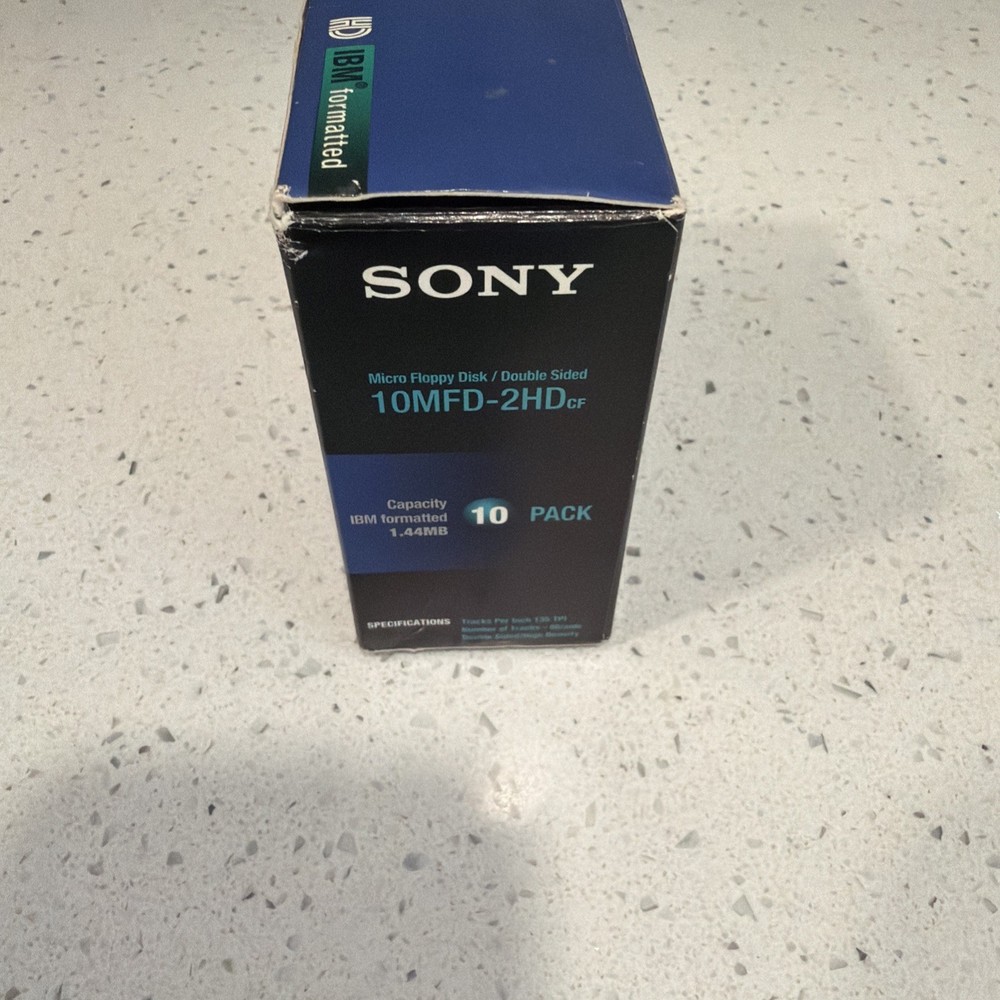 Sony HD IBM Formatted MFD 2 Micro Floppy Disk 2-Sided 12 Pack 2HD EXTRA DISKS