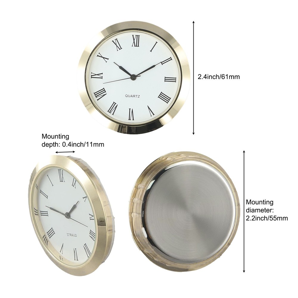 DIY Clock Repair 61MM Roman Numerals Quartz Clock Insert Replacement Assembly