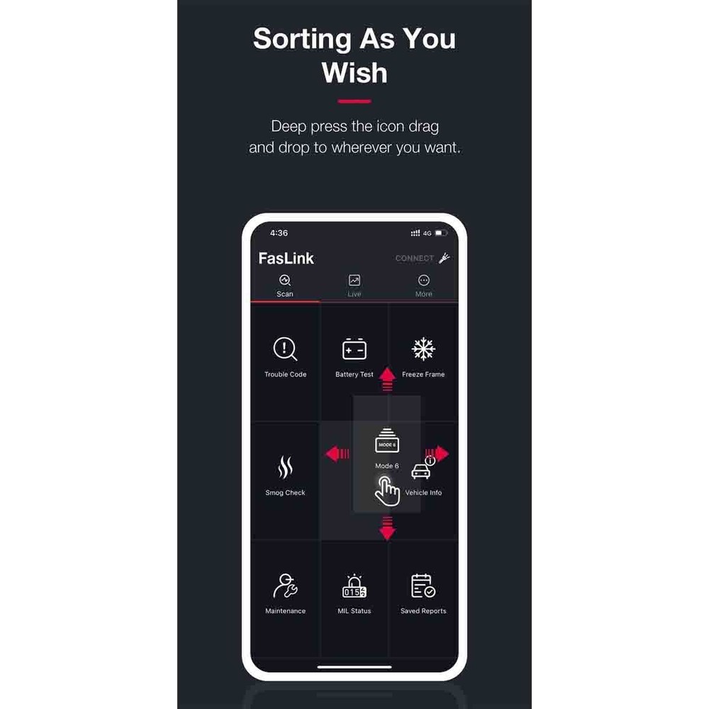 For Android & iPhone Bluetooth OBD2 Scanner Car Diagnostic Tool Code Reader