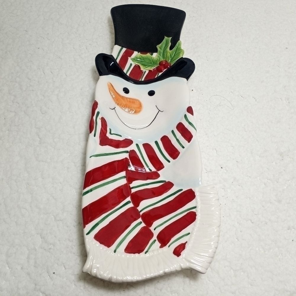 FITZ and Floyd Snack Therapy Snowman Server