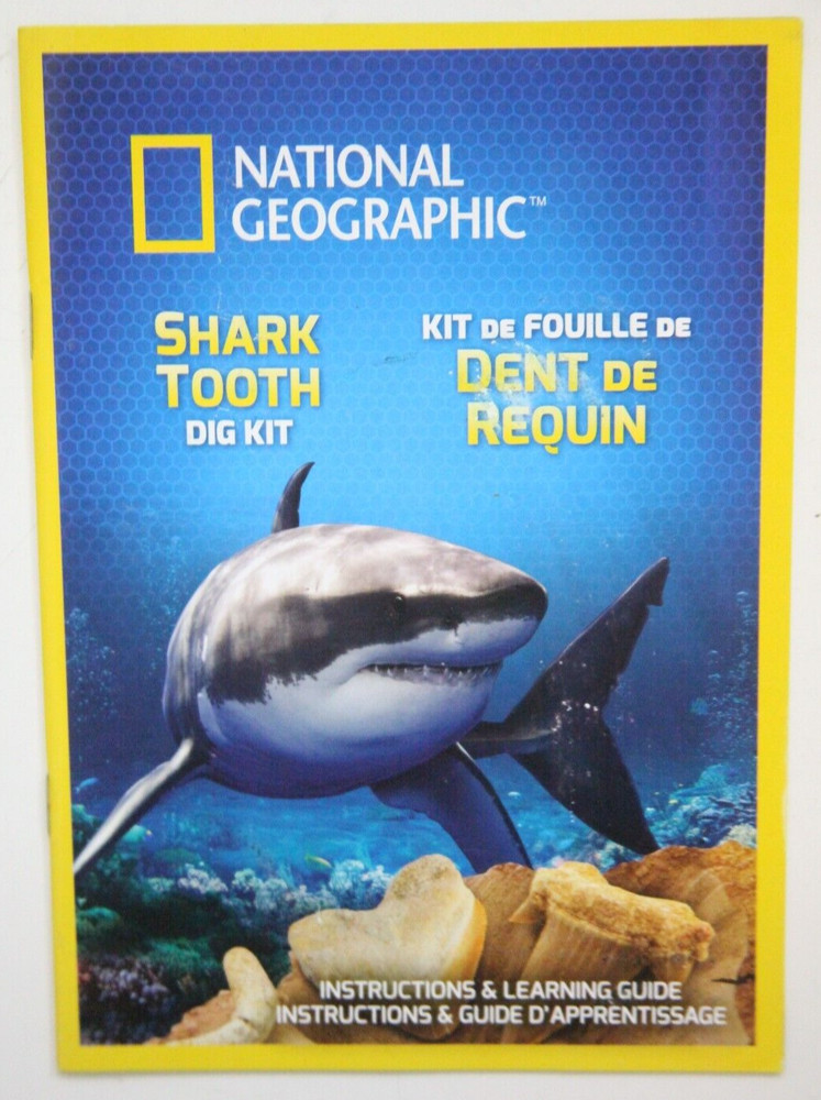 National Geographic Shark Tooth Dig Kit Instructions & Learning Guide BB437