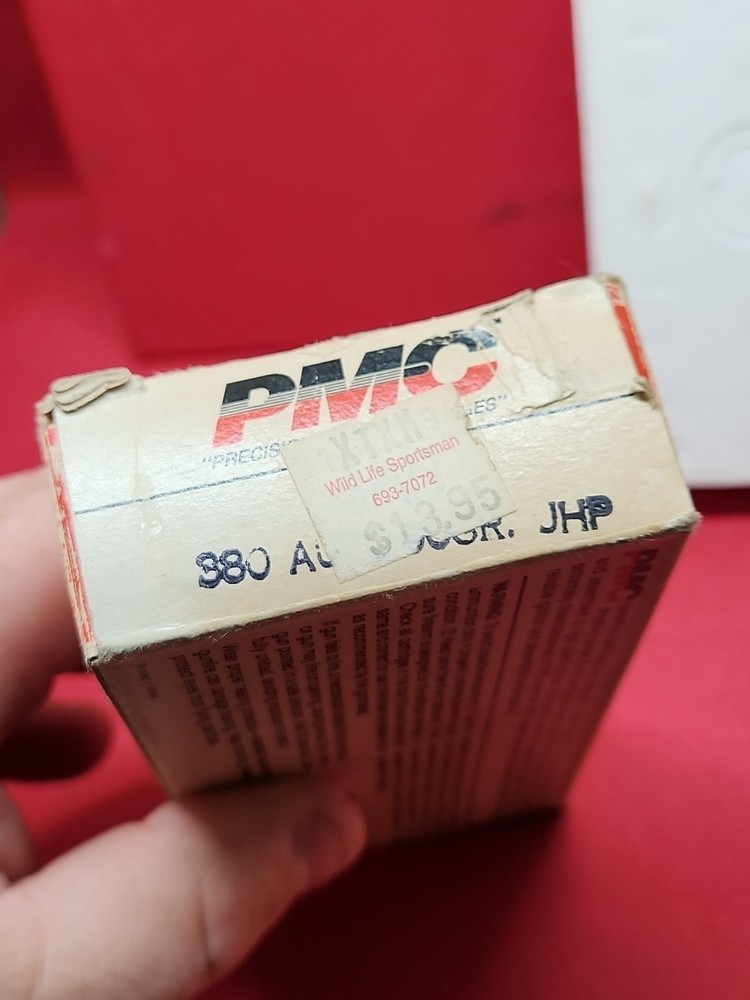 Vintage Original PMC .380 Auto / Automatic EMPTY Ammo Box With Styrofoam Insert!