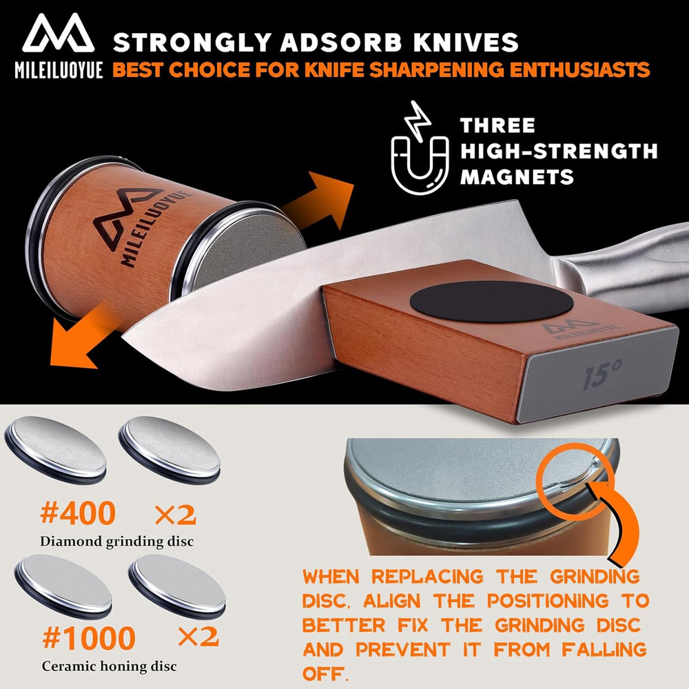 Knife Sharpener Tool Rolling Knife Sharpener Kit, Ceramic Disc Sharpeners Are Us