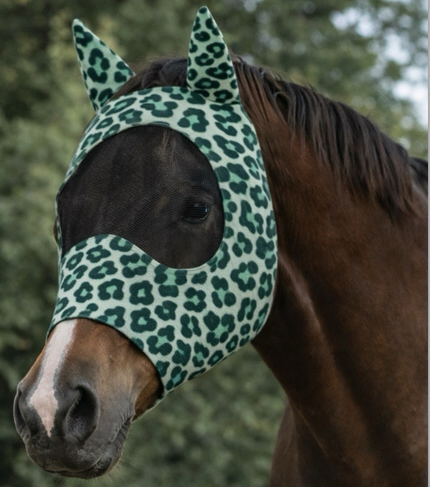 Green Leopard Fly Mask