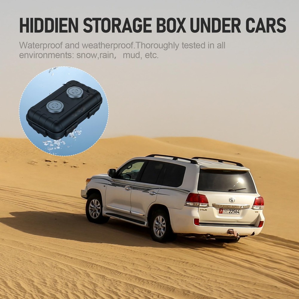 MAILADA Magnetic Key Box,Magnet Holder Under car,Hide a Regular, Black