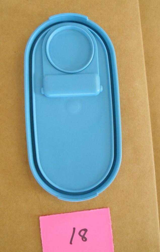 Tupperware Modular Mate #1613 & #1614 Oval Container with Blue Lid P18