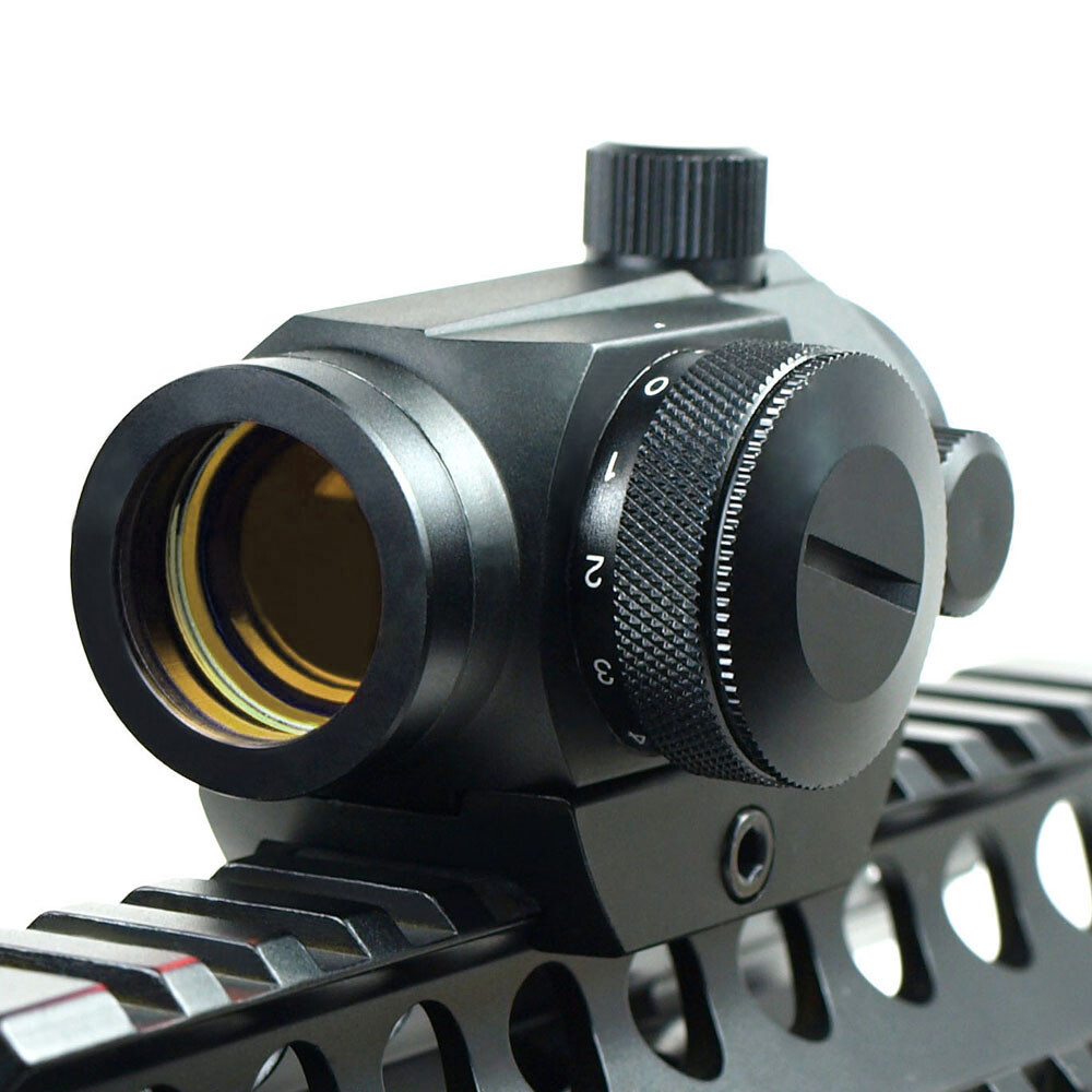 Quick Release Tactical Reflex Red Green Dot Sight Scope with Dual Rail Mounts