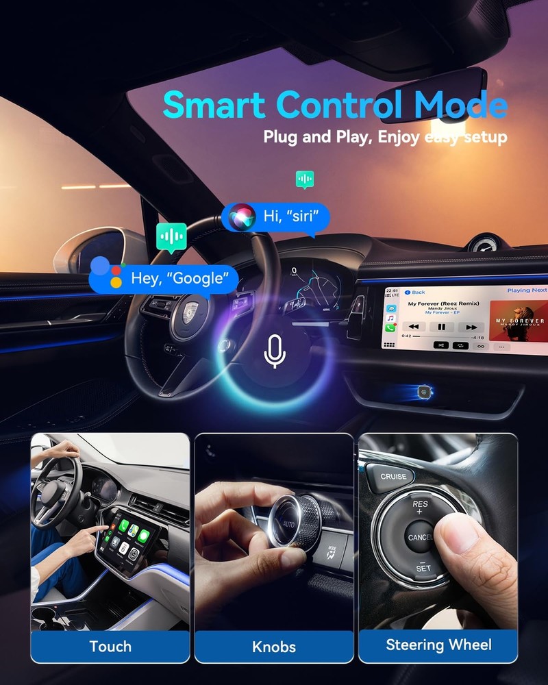 2026 Ultra Mini Wireless Carplay Adapter for iPhone & Android Auto