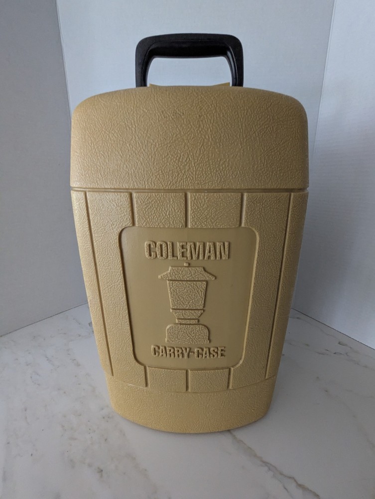 Vintage Coleman Yellow Clamshell Lantern Carry Case 10/77 Locking Clasp Missing