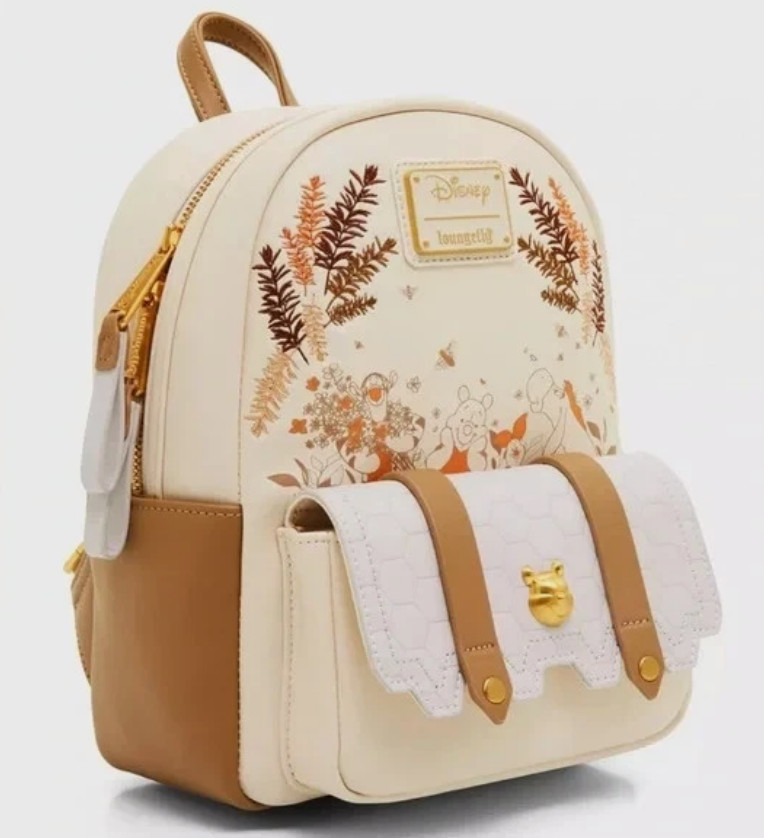 Loungefly Mini Backpack WINNE THE POOH Honeycomb White Cream Gold Pretty Gift