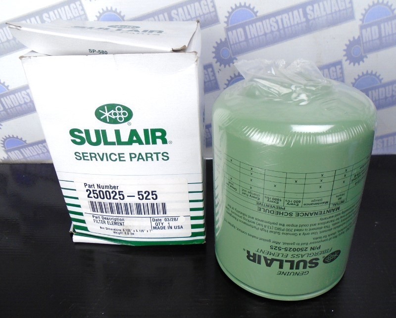 Genuine SULLAIR - 250025-525 - OIL COOLANT FILTER For AIR COMPRESSOR -NEW in BOX