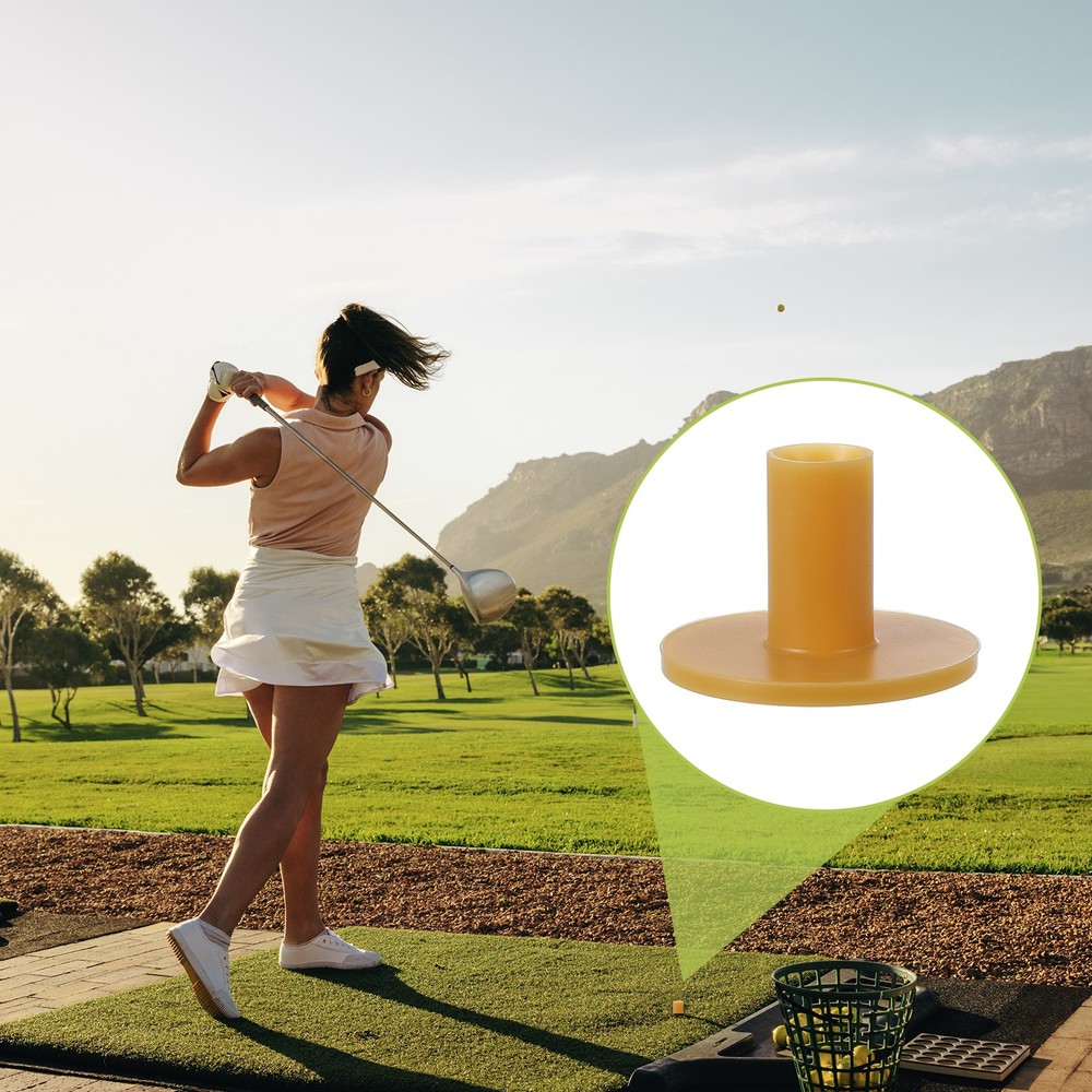 Rubber Golf Tee, 8 Pack Mixed Size Golf Tees Training Tee, Yellow