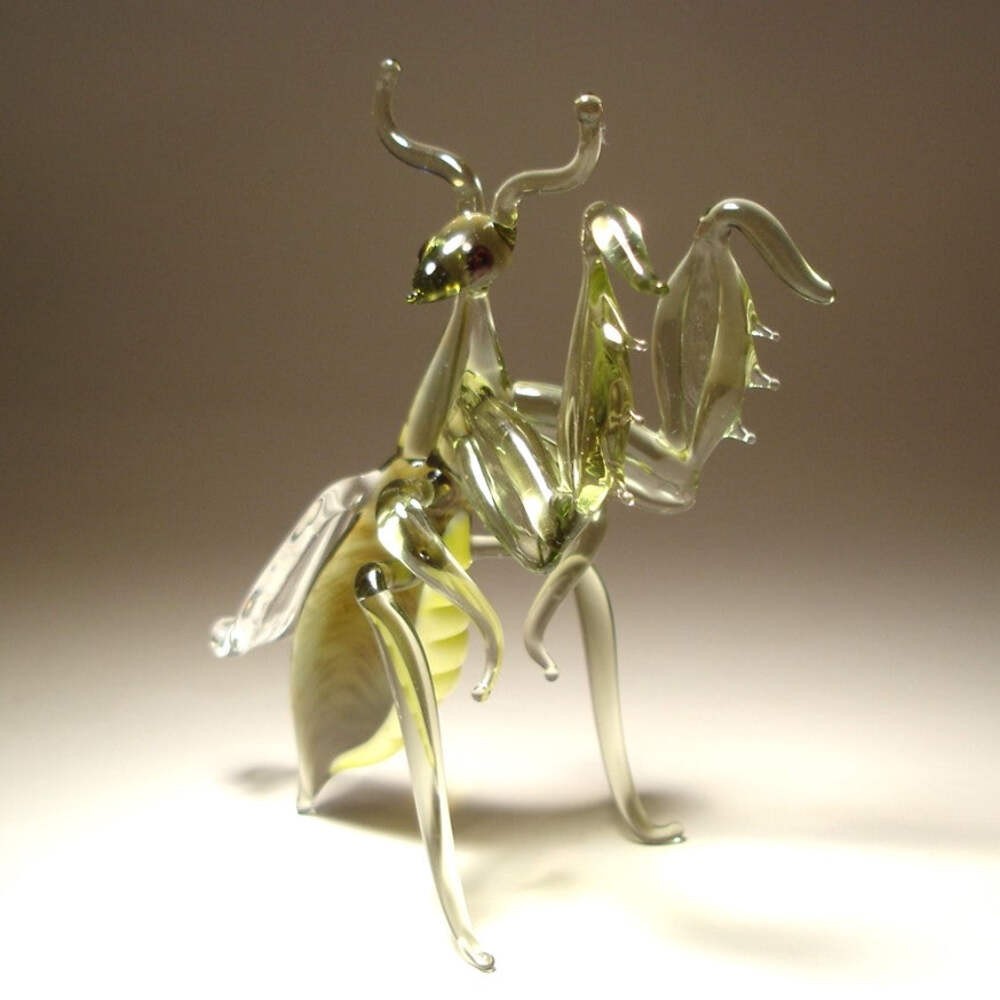 Glass Praying Mantis Figurine