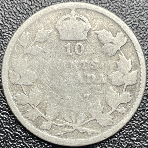 1907 Canada 10 Cents Silver Dime Edward VII Better Date
