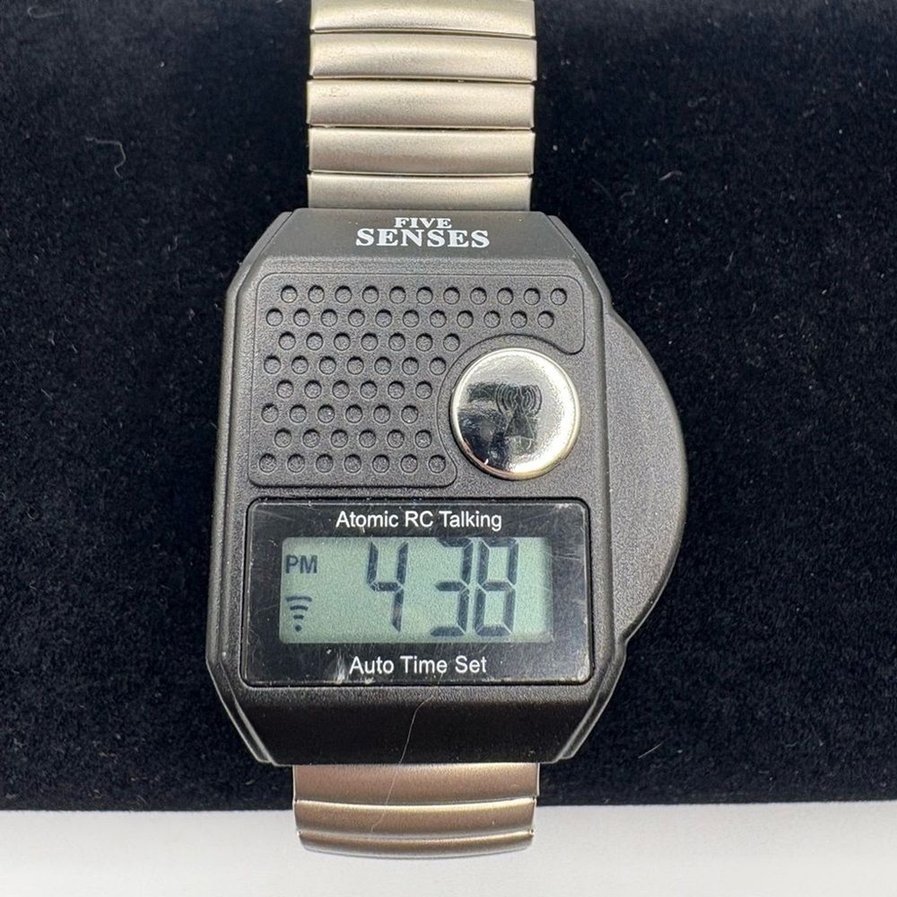 🔊 Five Senses Atomic RC Talking Digital Watch – Working – Auto Time Set