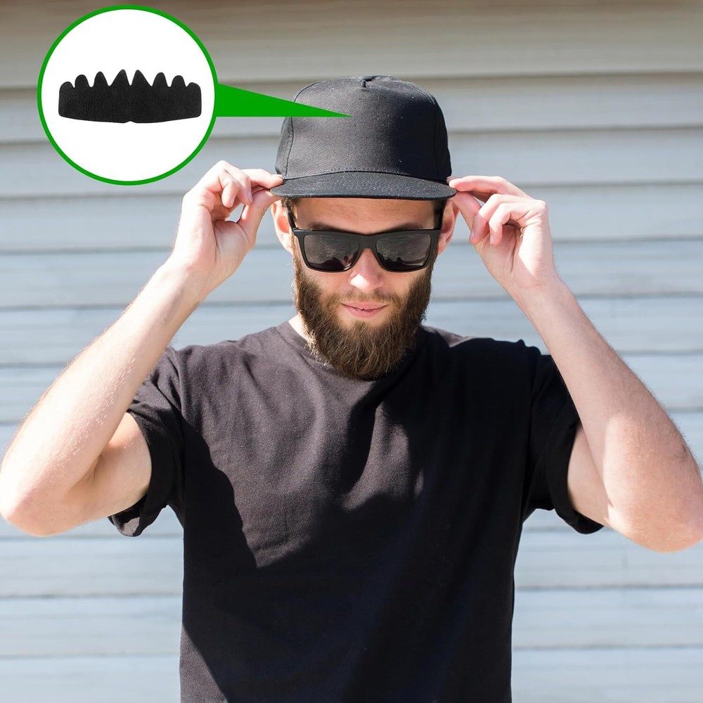 10 PCS Black Baseball Caps Inserts, Flexible Washable Hat Shaper Insert Reusable