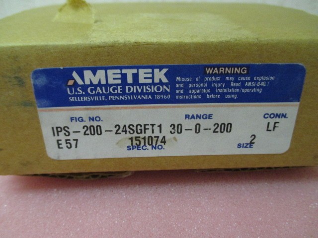 AMETEK IPS-200-24SGFT1 Pressure Switch