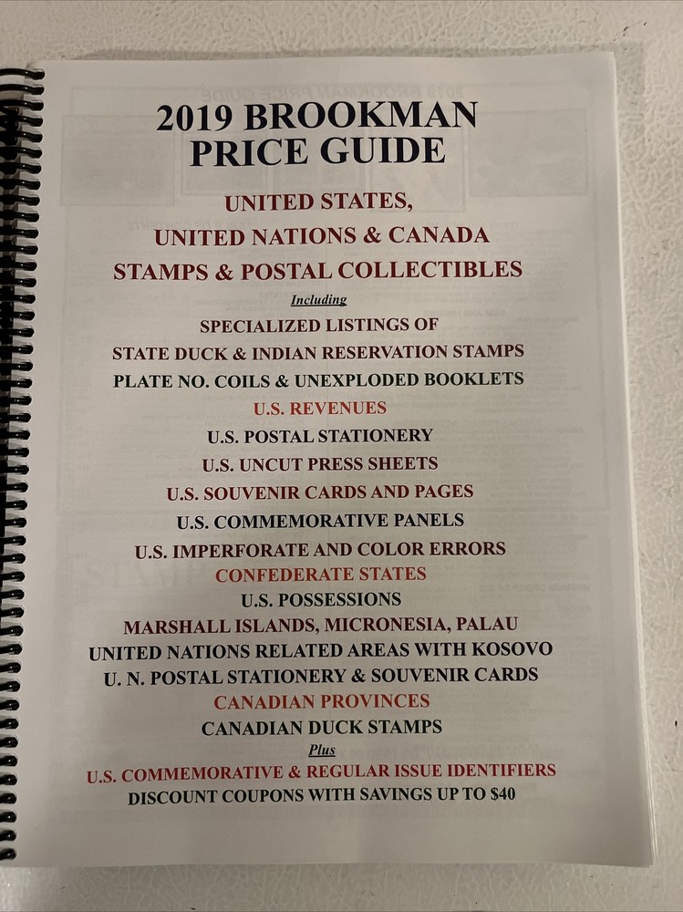 2019 Brookman Stamp Autographs 1st Day Catalog Spiral Bound Hot Wheels