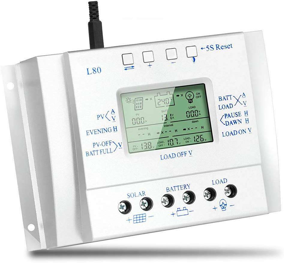 Solar Charge Controller MPPT 80A Solar Panel Regulator 12V 1000W / 24V 2000W HP