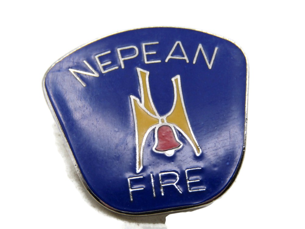 Nepean Fire Lettered Pin Blue & Silver Tone