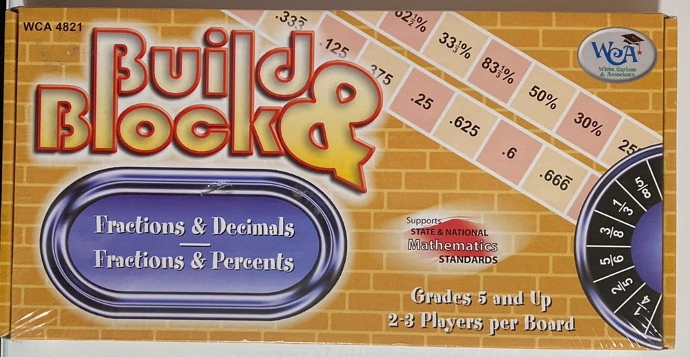 Build & Block Fractions & Decimals Math Game - Grade 5 and Up