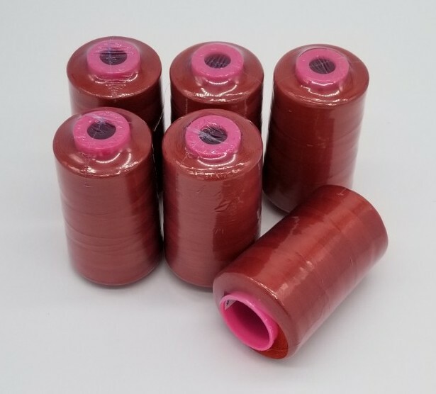 6 BIG SPOOLS RUST 6000 YDS per Spool Serger Sewing Machine Thread Cones T27 S/2