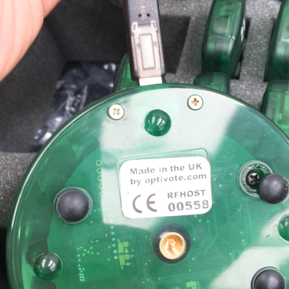 Optivote Interactive Audience Response Voting System Handsets + Receiver