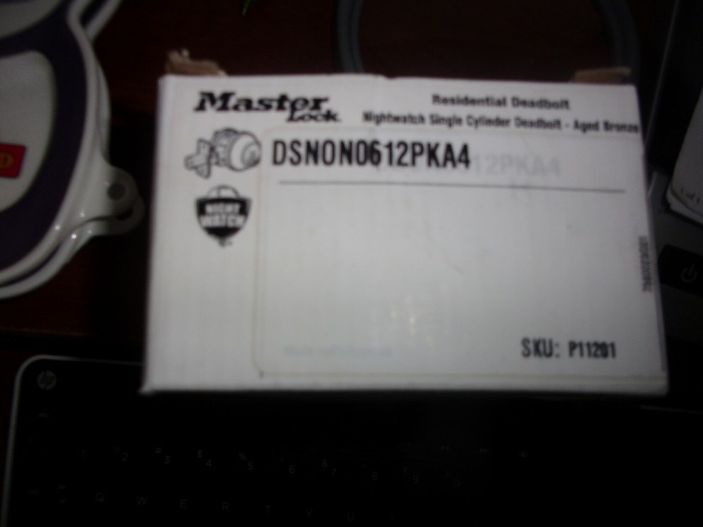 MASTER LOCK RESIDENTIAL DEADBOLT DSNONO612PKA4