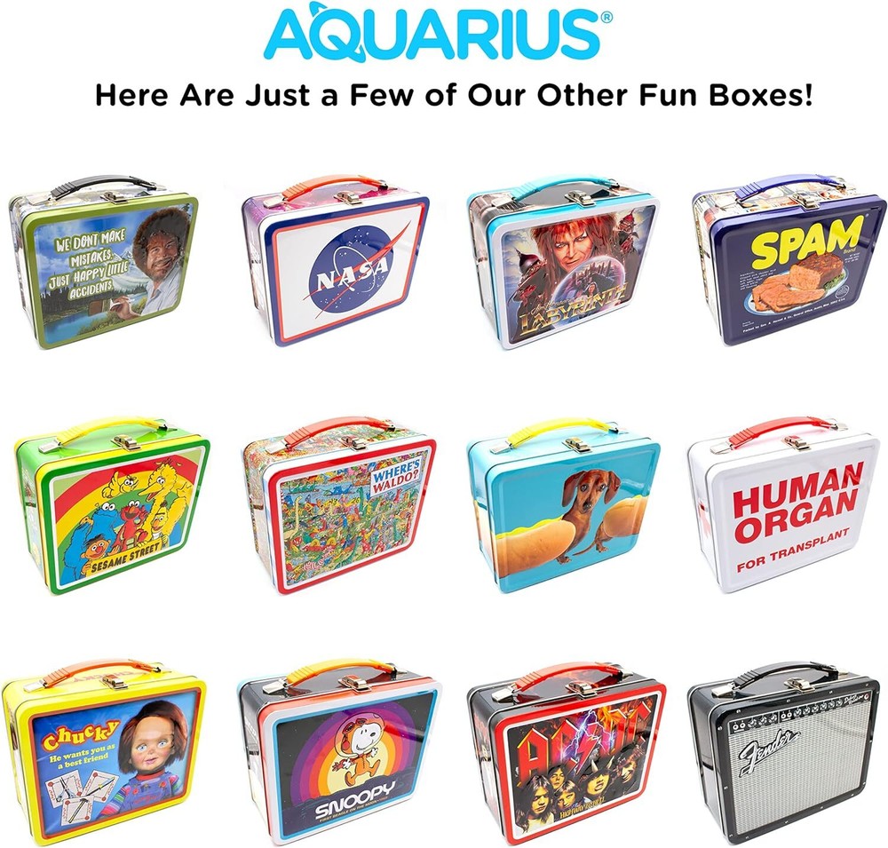 AQUARIUS Jurassic Park Fun Box - Sturdy Tin Storage with Plastic Handle...