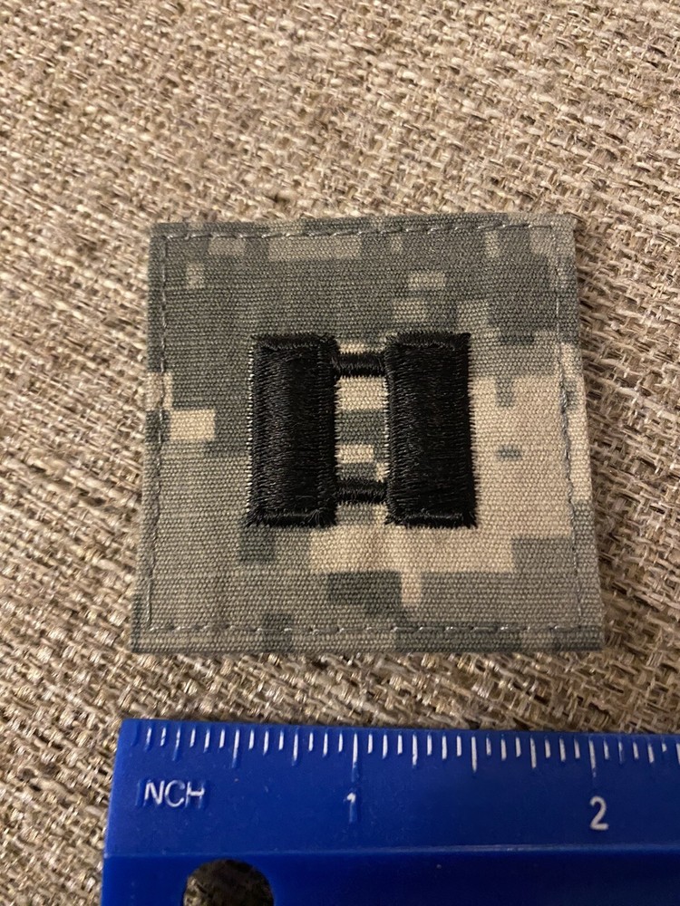 US Army Captain CPT O-3 Rank ACU Hook / Loop Pattern Military Patch INV6500