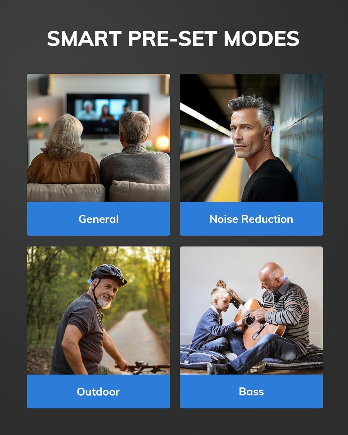 Pair Rechargeable Digital Invisible Hearing Aids Sound Voice Amplifier Mini ITE