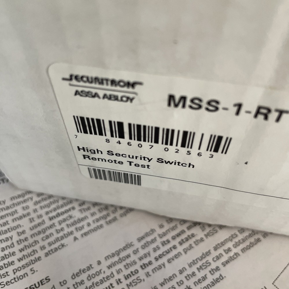 Securitron ASSA ABLOY MSS-1-Rt High Security Switch Remote Test New Open Box